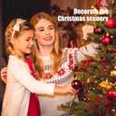 2 x 24 Pcs Red Velvet Ribbon Christmas Tree Bows Bow Tree Topper Door Garland Decor Vintage Wreath Bow Velvet Bows Ornaments for Christmas Trees Gifts Party Door Garland Wreath Deco (Red)