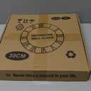 Wall Clock Battery Operated,Silent Non Ticking Modern Rustic Metal Small Clocks for Living Room/Bedroom/Office/Kitchen/Farmhouse Home Decor-12IN(Arabic Number-Black)