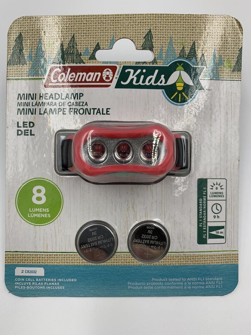 2 x Coleman Kids Mini LED Headlamp - One Size, Red