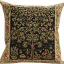 Charlotte Home Furnishings Throw Pillow Covers Decorative Boho Pillow Covers for Couch Living Room Black Tree Square Cushion Cases 18x18 in European Cotton Jacquard Woven for Cozy Bedroom Decor