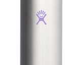 Hydro Flask 24 Oz Wide Flex Straw Cap Bottle - Insulated Stainless Steel - Wide Straw Lid, Non Spill, Leakproof in Stainless Steel Violet