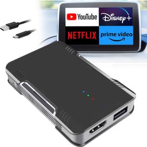 Magic CarPlay Box 3.0 Max, CarPlay AI Box Support YouTube/Netflix/Hulu etc., Qualcomm Multi-Core Android System Multimedia Video Box with Wireless CarPlay/Android Auto Adapter