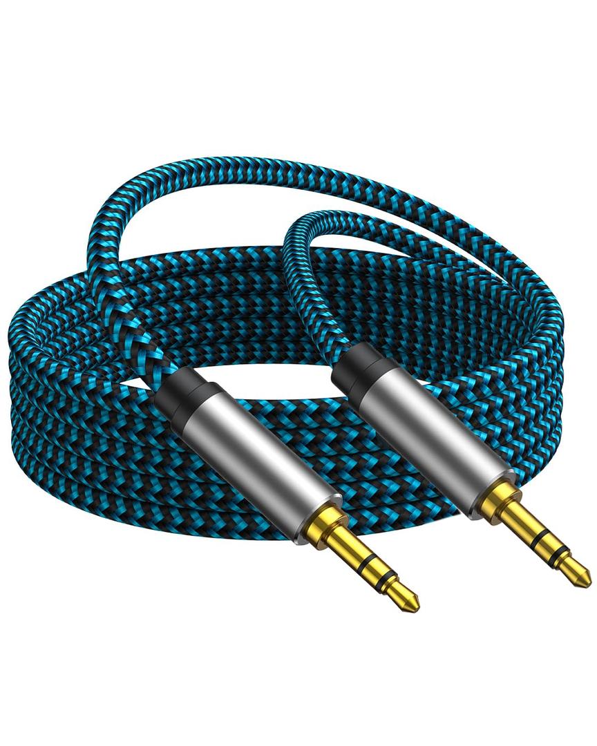 Aux Cord 5ft/1.5M, Nylon Braided 3.5mm Audio Cable Headphone Cable 3.5mm Male to Male Aux Cord for Car, for Headphone,Tablets, Speakers