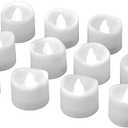 LED Tea Lights Flameless Candle with Timer, 6 Hours on and 18 Hours Off, 1.4 x 1.3 Inch, Cool White, [18 Pack]