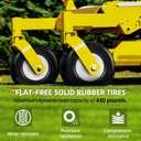 AR-PRO (2 Pack) 13x5.00-6 Flat Free Tire and Wheel, Replacement Solid Zero Turn Mower Front Tire with 3/4" Extra 5/8" Bearings & 3"-6" Centered Hub, Fit for Riding Mower Lawn Tractor