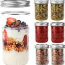 16 oz Wide Mouth Jars - 6Pack Canning Jars with Metal Lids and Bands, 16 ounce Pickling Glass Jars for Fermenting, Pickling, Meal Prep, Overnight Oats, Jam, Jelly, DIY Projects