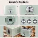 2 Slice Toaster - Stainless Steel, 1.5" Extra Wide Slots, 6 Browning Settings, Bagel/Defrost/Cancel Modes, Green