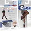 Truform 15-20 mmHg Compression Pantyhose, Sheer 20 Denier Women's Shaping Tights, Beige, Medium