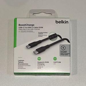 Belkin - BOOST↑CHARGE Braided USB-C 2.0, Fast Charging Cable 100W for iPhone, iPad, MacBook, Samsung, Nintendo Switch 2 & More - Black