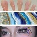 Nail Glitter Chunky Glass Shards 2-3mm | Crushed Glass for Acrylic Nails, Resin Geode, Epoxy Decor | 24 Colors Sparkling Broken Glitter Flakes | Jewelry Making Craft Supplies | 6.7oz/192g by RUIRUI