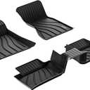 3W Floor Mats Compatible for Porsche Macan 2014-2025 TPE All Weather Custom Fit Floor Liner 1st and 2nd Row Car Mats Black