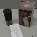 Manual Conical Burr Coffee Grinder, Ceramic Mill, Hand Crank,Portable,Perfect for Espresso maker at home,Travel,Camping,Internal Adjustable Setting, Visible Powder Bin
