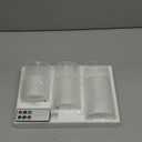 Eywamage Clear Glass Flameless Candles with Remote Timer, Flickering Battery LED Pillar Candles Set of 3