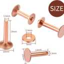 Hotop 100pcs Copper Rivet and Burr Washers for Leather Work #9 and #12 Brass Rivets Setter Install Setting Tool with Hole Punch Cutter Kit for Belts Wallets Collars Leather DIY Craft Supplies