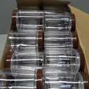 Mifoci 50 Pcs 8.45 Oz Clear Plastic Jars Containers Wide Mouth Food Storage Jar for Kitchen Dry Food Butter Honey Cosmetics Cream, Black and Brown(2.56''l X 3.35''h)