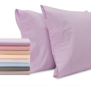 Superity Linen Pillow Cases King Size - Open Enclosure - 2 Pack - 100% Soft and Comfortable Premium Cotton - Lavender