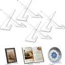 Americanflat Acrylic Easel Stand - 6" Tabletop Easel and Plate Stand - Set of 4 - Lightweight Display Holders for Photos, Cards, Frames, Books, Magazines, Albums - Home or Office Decor