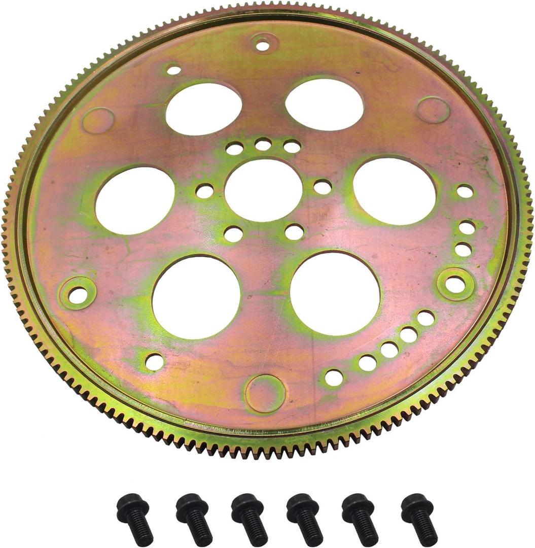 Flexplate Heavy Duty Compatible With GM LS1,LS2,and LS6 5.3/6.0 to TH350/700R4/4L60 1997-Present With 6pcs Bolt - Adapter Flexplate With Bolts Kit