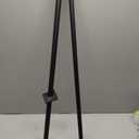 1" Curtain Rod Telescoping Single Drapery Rod 36-72 Inches, With Square Heavy Duty Aluminum Alloy Finials, Matte Black