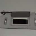 Left Driver Side Sun Visor with Lighted Mirror Compatible with 2014-2019 Chevy Silverado & GMC Sierra - Replace# 23459655, Gray