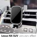 LUNQIN Car Phone Holder for Lexus NX 2015 2016 2017 2018 2019 2020 2021 NX300h NX300 NX200t SUV Auto Interior Accessories Best Cell Phones Mount Cellphone Mobile Cradle Charging Navigation Bracket