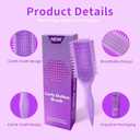 Curl Brush,Curl Defining Brush,Curly Hair Brush,for Shaping Curls, Waves & Coils, Reduces Frizz and Pulling, Ideal for All Hairstyles (Purple)
