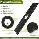 Keycci AEB0800 Edger Blades, 8 inch x 2 inch with 1 inch Center Hole & Pin Bolt, Compatible with E GO 56V Edger Models EA0800 ME0801 ME0800 Lawn Mower, 10 Pack
