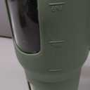 32oz Glass Tumbler with Straw Handle and 2-IN-1 Sip & Spout Lid, Reusable Iced Coffee Cup for Smoothie, Matcha, Leakproof Glass Water Bottle with Straw and Silicone Sleeve, BPA Free-Olive