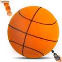 Silent Basketball Size 7 (29.5"), Soft Foam Indoor Basketball for Quiet Dribbling and Training, Grooved Airless Pro PU Foam Ball, Soundless Indoor Activities