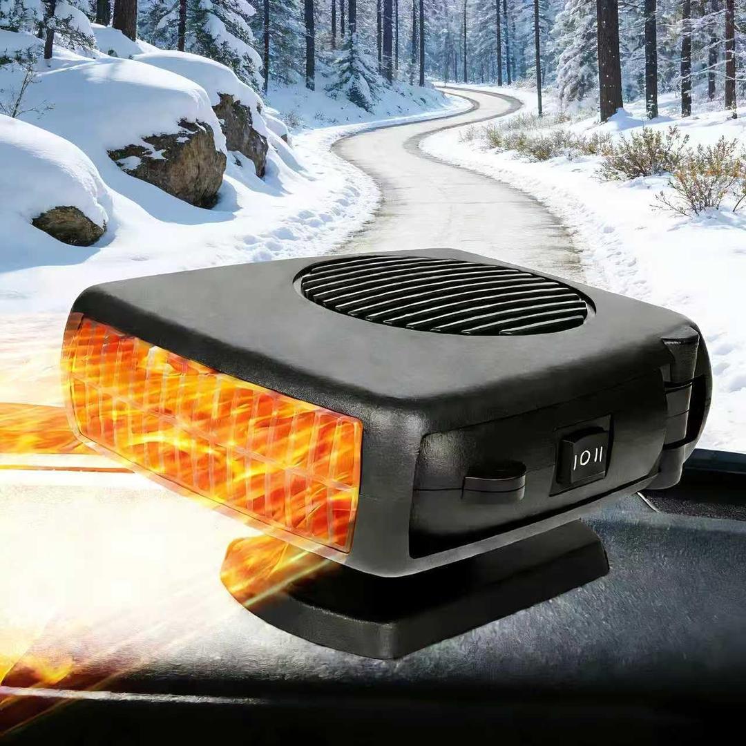 Car Heater 12v, Portable Car heaters for Vehicle 200W Car Defroster Windshield Heater Car Heater Defroster Windshield Defogger Automobile Windscreen, Black