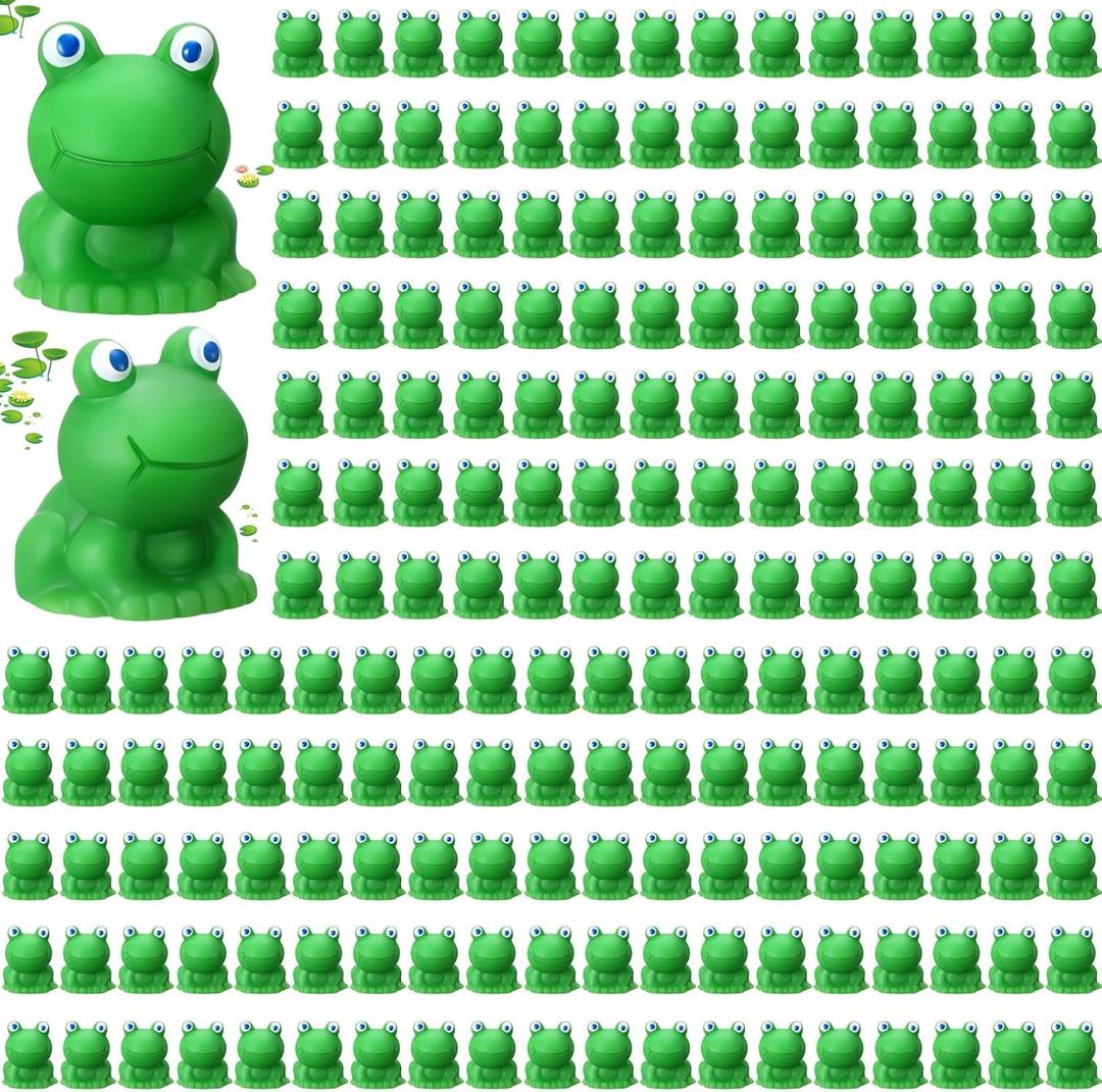 Soaoo 360 Pcs Resin Mini Frogs Green Frog Miniature Figurines Tiny Animal Figurines Bulk Small Animal Model Mini Garden Ornament for Moss Landscape DIY Craft Accessories Party Decoration Home Supplies