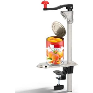 Commercial Can Opener Heavy Duty for Large Cans up to 13", Industrial Tabletop Manual Can Opener with 9Cr18MoV Steel Blade and Plated Steel Base, Dual Mount System for Restaurant Kitchens