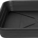 4 Pack Square Plant Saucer Tray 18 inch, Heavy Duty Plastic Plant Saucers for Indoors Outdoor, Flower Plant Drip Trays for Pots, Square Seed Starting Tray, Seedling Growing Trays