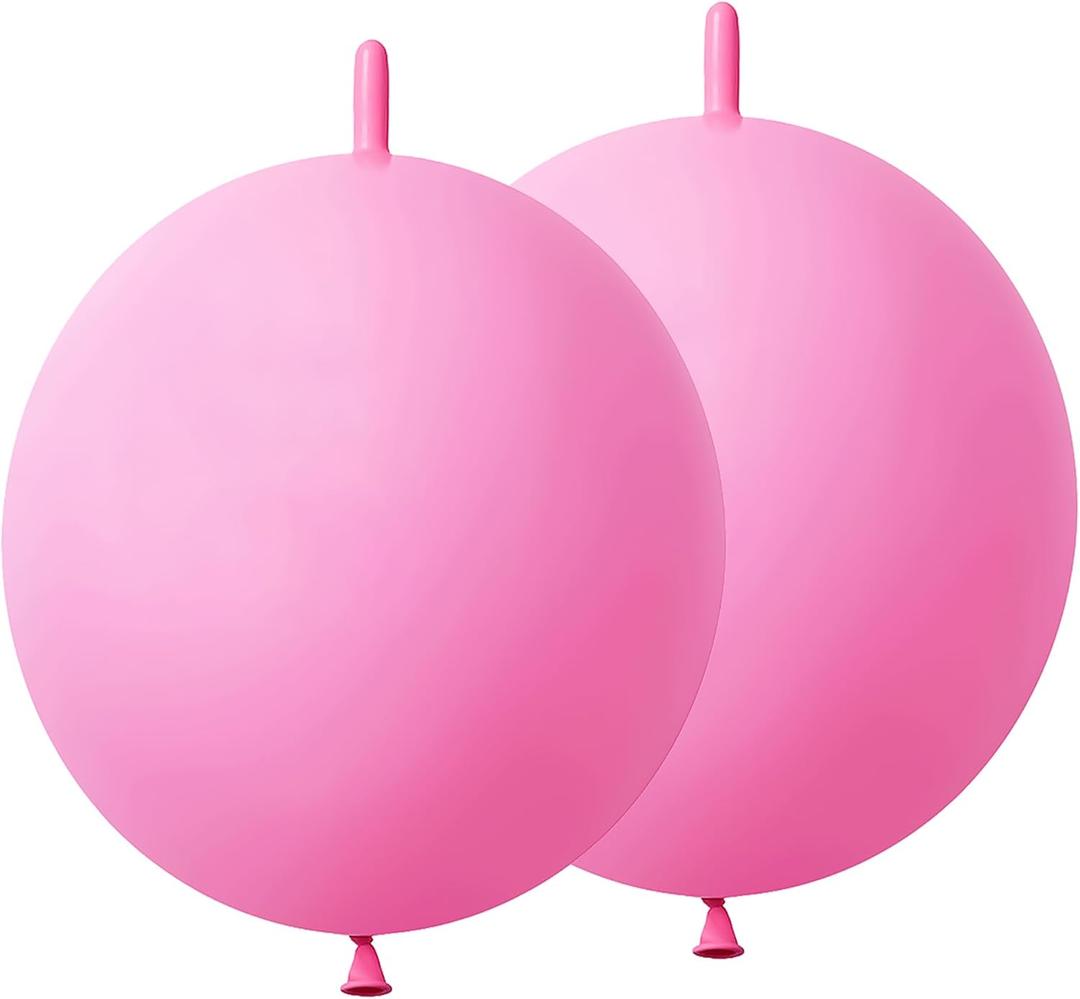 Pink Link Balloons 6 Inch 120 Pcs Latex Quick Linking Balloon for Birthday Wedding Party Festival Decorations