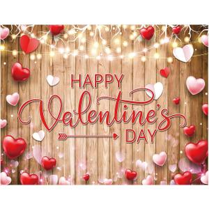 YYNXSY Valentines Backdrop,Valentine Woodbackdrop,Heart-Shaped Valentines Day backdrops for Photography,Valentines Day Backdrop,Valentine Photo Backdrop 10X8FT YY-5020
