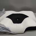 Osteo Cervical Pillow for Neck Pain Relief, Hollow Design Odorless Memory Foam Pillows with Cooling Case, Adjustable Orthopedic Bed Pillow for Sleeping, Support for Side Back Sleepers (Standard High(24.5*16.5*5.2/4.1 inches), Black)