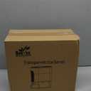 Sooyee 11Lbs Rice Dispenser, Large Grain Container Storage with Lid Measuring Cylinder Moisture Proof Household Cereal Dispenser Bucket for Kitchen Soybean Corn,Clear and White