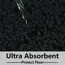 2 x BOANKODU Bathroom Rugs 32x20, Extra Soft Absorbent Chenille Bath Rugs, PVC Backing Quick Dry, Machine Washable Bath Mats for Bathroom Floor, Tub and Shower, Home Decor Accessories, Black