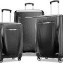 Samsonite Winfield 3 DLX Hardside Expandable Luggage with Spinners, Black, 3-Piece Set (20/25/28)