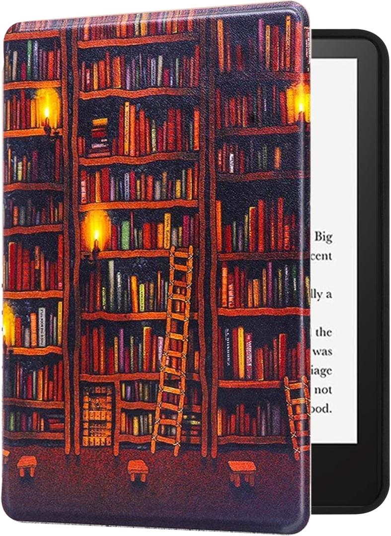 Case for Kindle Paperwhite with 6.8" Display 11th Gen 2021 Release Only (Model No M2L3EK M2L4EK) with Auto Wake/Sleep, Library