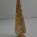 Beaupretty Glass Christmas Tree Tabletop Decor, Lighted Table Top Tree with Fairy Lights Decorative Night Lamp for Xmas Holiday Table Centerpiece Mantel Window Decor No Battery