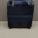 LUGGEX Underseat Carry On Luggage with Wheels, Stylish Lightweight Under Seat Luggage, Soft Sided Personal Item Suitcase for Short Trip (Blue, 16 Inch)