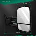 SCITOO Towing Mirrors fit for Chevy for GMC Exterior Accessories Mirrors fit for C1500 C2500 C3500 K1500 K2500 K3500 1988-1998 with Convex Glass Manual Controlling and Telescoping Features, Large