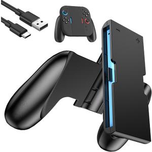 FANPL Charging Grip for Nintendo Switch 2 JoyCons Controller, Comfort Handle Grips with 1 m/3.3 Ft USB Type-C Data Cable