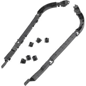 Bumper Support Bracket No.71598SNAA01/71593SNAA01 - Left Right Side Bumper Bracket for Honda Civic 2006-2011 - ABS Plastic Black - 1 Pair