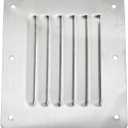2Pcs Stainless Steel Exhaust Vent for Yacht Caravan Boat 127 * 115mm/5 * 4.53inch Blinds Heat Sinks Air Outlet Stamping Blinds Louver Grill Cover Rectangle