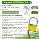 2026 Upgraded for GX20006 UC30568 John Deere Drive Belt, D140 D130 D110 D125 D160 L120 L130 S100 S120 S130 S140 S170 S180 S240 LA115 Lawn Mower, Zero-Stretch & Extra Long Life / 88.9 Inch, Grey