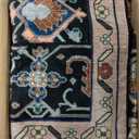 Area Rugs 7'x9' Washable Non-Slip, Floral Vintage Distress Print Pattern Medallion Carpet for Living Room Bedroom Dining Room, Black Colorful Floral Dark Tan