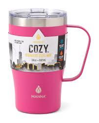 Manna Cozy Stainless Steel Mug 18 oz, Pink