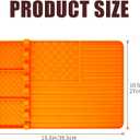 2 PCS Silicone Grill Mat Compatible with Blackstone, BBQ Griddle Tools Mat with Drip Pad, Spatula Mat for Outdoor Kitchen Counter, Gifts for Men (orange-2)